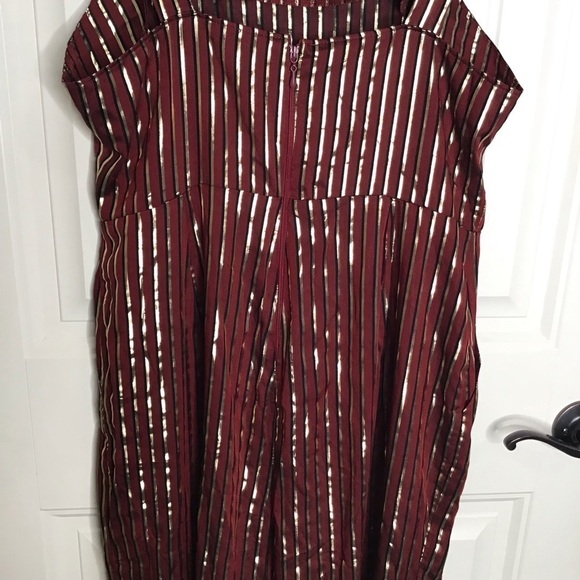 Show Me Your Mumu Yvonne Jumpsuit Maroon and Gold Stripe Size Large. - Picture 7 of 14